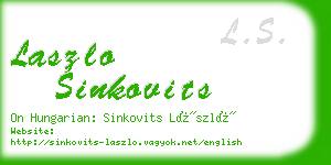 laszlo sinkovits business card